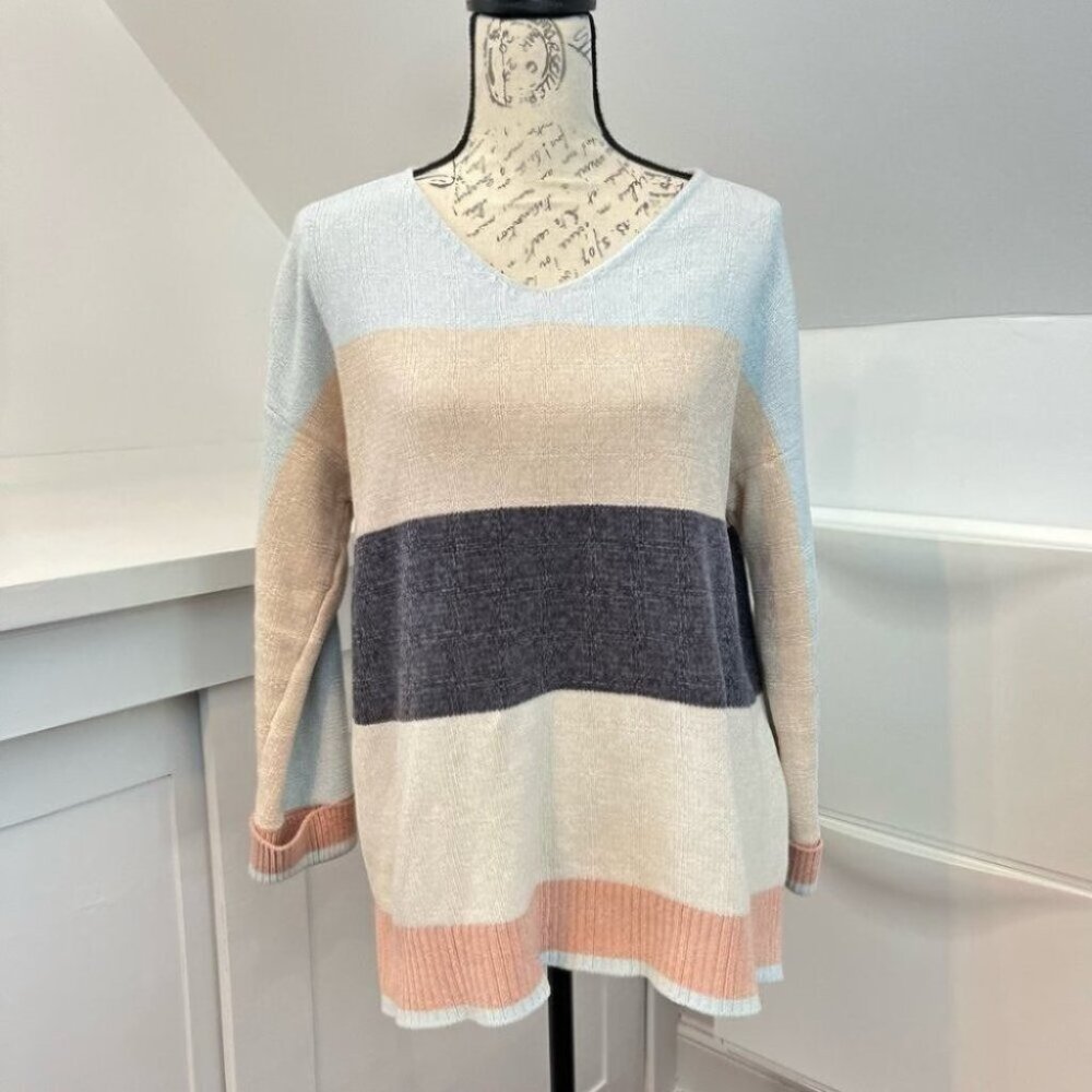 Soft Surroundings Striped Chenille Sweater